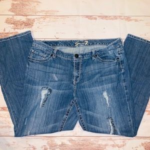 Seven Brand Distressed Bootcut Jeans!